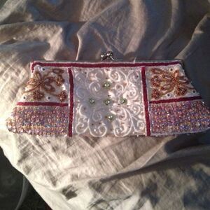 Beaded antique clutch  